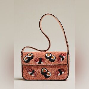 NWT Anthropologie Fiona Beaded Bag: Food & Drink Edition Sushi